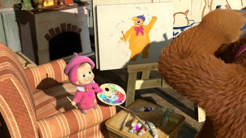 Кадры из мультсериала Маша и Медведь (2009)